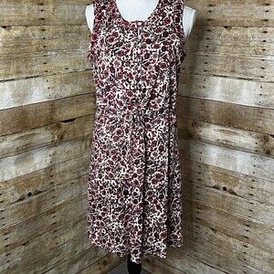 LUCKY BRAND FLORAL SCOOP NECK CASUAL SLEEVELESS OFFICE EVERYDAY CLASSIC DRESS SM